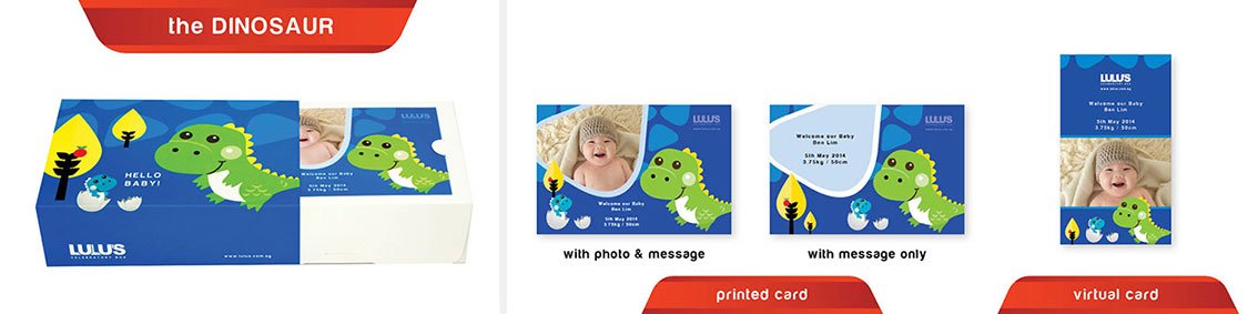 LULUS full month gift box. Dinosaur full month gift box